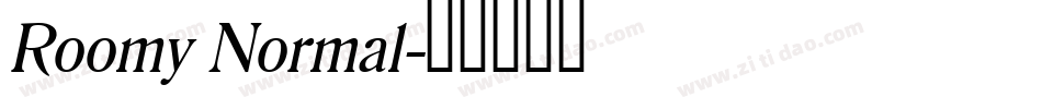 Roomy Normal字体转换